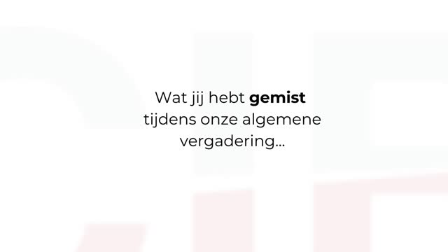 Algemene vergadering 15 maart 2024